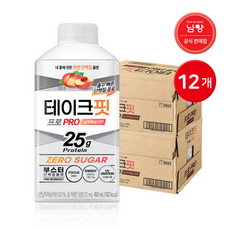 남양 테이크핏 프로 납작복숭아, 450ml, 12개