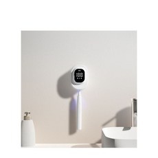 單人牙 毒楊維烘乾電動 牙刷架收納牙刷 消毒牙刷 刷消毒器牙刷架 免打孔紫外線消, 白色