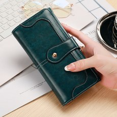 熱銷 綺嫚詩女士錢包三層三折油蠟皮女式時尚大容量時尚多卡位卡夾錢夾