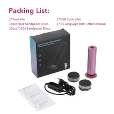 전기 발 각질 제거기 굳은살 관리 도구 매끄러운 위한 스크러버, 01 핑크