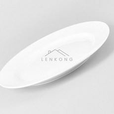 렌콩 찬그릇 다용도접시 간식접시 굽접시, 로코 하이본 도자기 레스토랑 7.75인치