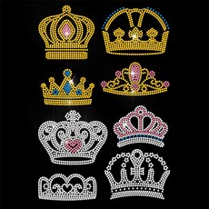 1개 유리 핫픽스 라인스톤 다리미 부착형 아플리케 의상 액세서리 (옷 가방 바지 왕관용) 297x210mm, 혼합색