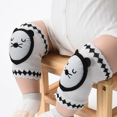 寶寶學步防護護膝 透氣高彈力四層加厚海綿墊 耐磨防撞老鼠造型 適用0-3歲幼兒, 1個, 老鼠, 老鼠