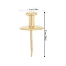 20 Pcs 아연 합금 엄지 압정 헤비 듀티 장식 벽 손톱 교수형 키 사진 문서 마른 벽에서 나온 벽돌 푸시 핀, 02 Golden