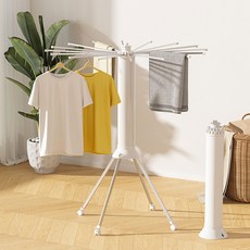 굿앤솔리드 우산형 튼튼한 빨래 건조대 원룸 기숙사 휠이동식 접이식 빨래건조대