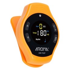 아로마 웨어러블 진동 메트로놈 시계 조절 가능한 스트랩 스마트 펄스 비트 계산 시계 음악 연습 기타 실행, 주황색