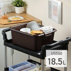 聯府KEYWAY 餐廳必備餐盤收納 台灣製碗盤收納, 1個, US500萬用盆, Brown