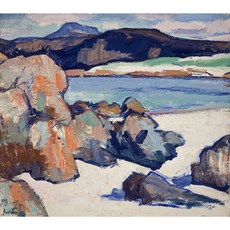 Iona Landscape Rock 아트포스터 감성선물 페플로, 그림만(매트지), 42x47.5