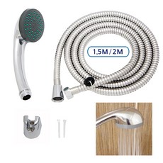 基本款蓮蓬頭+沐浴軟管 1.5m組, 1組, 混色