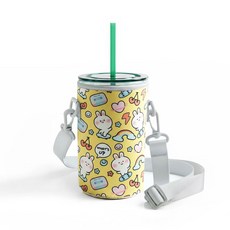 그란데 빅 사이즈 물통 전용 네오플렌 텀블러 파우치 가방, 1개, 옐로우버니