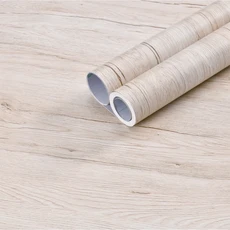 나뭇결 PVC 벽지 자체 방수 장식 스티커 접착 필름 옷장 찬장 테이블 가구, 40cm  x 100cm, BAI MU