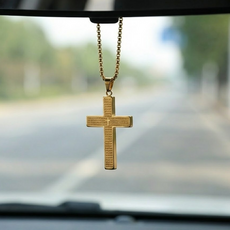 씨엔알비 믿음의 상징 차량용 십자가, 1개, 글로리 골드