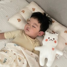 돗투돗 동물친구들 40수 주니어 일체형필로우(40*60), 돗꼼