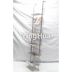 철제 매거진랙 6단 원룸 잡지꽂이 북선반 심플한, 1단, 실버 6단 대형