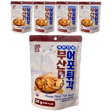 한진식품 오리지널 부산 어포튀각, 5개, 28g