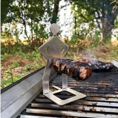 이색 소세지 바베큐꼬치 사람모형 바베큐그릴 스텐 스텐꼬치 구이판, 1개