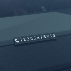 좋은 하루 미니 논슬립 형광 주차번호판, 1개, 심플 타입