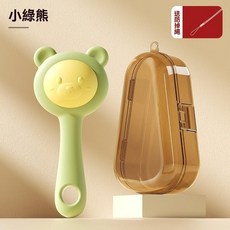 手搖鈴 益智訓練36月以上新生幼兒可咬牙膠固齒器 防吃手神器 牙膠 0到1歲抓握磨牙棒可水煮咬咬膠 搖鈴, 小綠熊