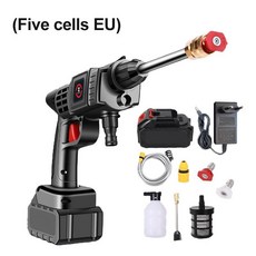 자동차 무선 물총 플러그 고압 세척기 스프레이 세차기, 8. Five cells EU, 1cm