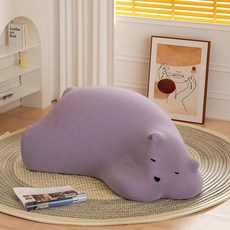 용 게으른 곰 동물 모양 좌식 소파 거실 인테리어 의자, 퍼플