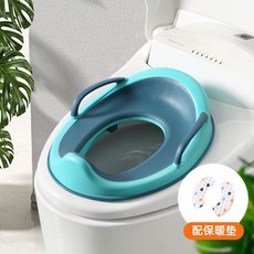 嬰兒童馬桶圈大號坐便器男孩女寶寶專用坐墊便盆蓋梯小孩厠所家用, 綠綺坐便圈+保暖墊
