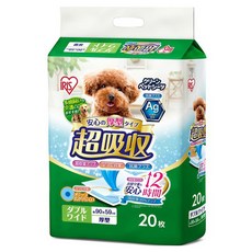IRIS OHYAMA 愛麗思歐雅瑪 超吸收寵物尿布墊 加寬雙倍, 1個, 20入