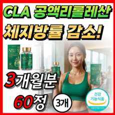 데일업 다이어트 CLA 독일산 체지방 감소 복부 지방 연소 살빼기 프리미엄 캡슐 건강기능식품 직장인 주부 학생 여성 남성 중년, 3개, 60정