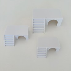 계단 은신처 M크레 도마뱀 숨숨집, 1개, 화이트