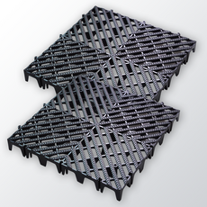 마을과고양이 높이 4cm 다용도 배수 매트 길고양이 급식소 발판 깔판 강아지 견사 받침대, 2개, 검정