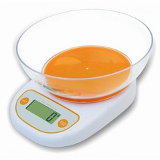 AG 電子磅秤 (秤重3kg - 0.1g) 附600ml透明秤重碗 - 烘焙料理精準測量好幫手, 黃色, AG K7810, 3kg