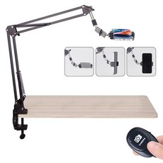 YCCLDIPL 업그레이드된 휴대폰 홀더 촬영 및 스캔을 위해 고정 책상 사무실 주방에 적합 사진 앨범 스캔용 클립 포함 - 블랙, YCCLDIPL 업그레이드된 휴대폰 홀더, 촬영 및 스