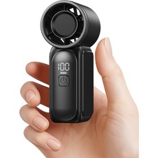 BAOTAI 저소음 휴대용 초미니 선풍기 핸디 무선 포켓 손풍기, 블랙, X688