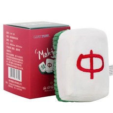 美國綺敏 福媽寵物 貓玩具 貓咪玩具 貓薄荷填充玩具 麻將造型 寵物互動磨牙玩具, 麻將中 袋裝, 1個