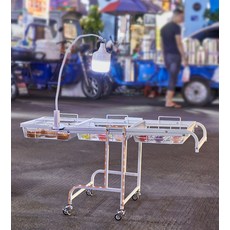 이동식 접이식 매대 미니 가판대 수평 수직 다양한 진열방식 야시장 노점 카트, 04.블랙 3단