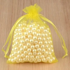 보석함 50pcs 24 색상 보석 가방 5*7 7*9 9*12 10*15cm 결혼 선물 Organza 포장 디스플레이 및 파우치