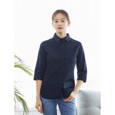 (3color) 여성 7부 면혼방 블라우스 (B-201M-3) 셔츠 조리복 블라우스 서빙복 조리복 셔츠 셔츠조리복 유니폼 여성셔츠 홀유니폼