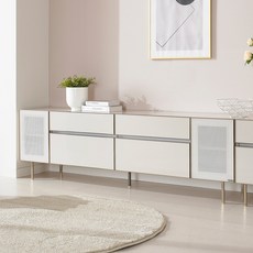 (E)데코라인 코튼 서랍도어형 1800 거실장, 화이트