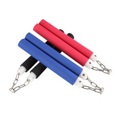 말랑한 스펀지 쌍절곤 쌍절봉 연습용 입문용 휴대용 태권도, 레드