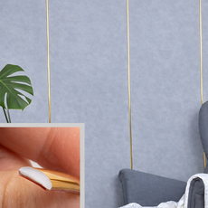 머니레드 8mm 띠몰딩 10m 타일벽지 포인트벽지 라인, 골드