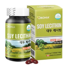 오로니아 대두 레시틴, 90정, 3개