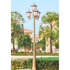 공원 조명 가로등 기둥 실외등 아크 아파트 야외등 폴, 2.6m 블랙