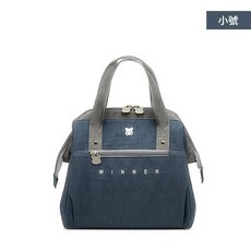 WINNER 保溫便當袋 大容量便攜手提飯盒包, A8135復古藍小號, 1個