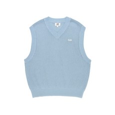 LEE 브이넥 스카시 니트 베스트 스카이 블루 387370
