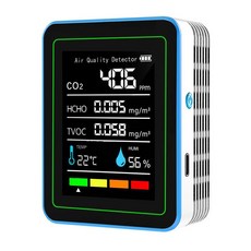 空氣品質檢測儀 CO2 HCHO TVOC 溫濕度監測器, 1個