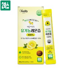 유기농 레몬즙 원액 100 % 스틱 NFC 레몬 착즙 원액 1일 1레몬 통째로 들어있는 레몬주스 고함량 비타민C 효능 식약처 HACCP 인증 추천, 100개