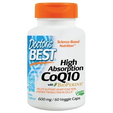 Doctor's BEST 輔酶Q10黑胡椒萃取素食膠囊 600mg, 60顆, 1罐