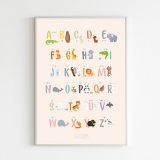알파벳포스터 유아 학습 방수포스터 알파벳순서 영어알파벳쓰기, A3 [297x420mm]