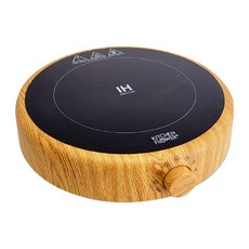 [홈쇼핑정품] 키친플라워 IH 1구 우드 원형 인덕션 KF-1021D+ 후라이팬 2000W 전기스토브 전기레인지, 단품, 가지고 다닐 수 있는