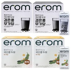 이롬 황성주 박사의 무가당 두유+검은콩 무가당 두유, 64개, 190ml
