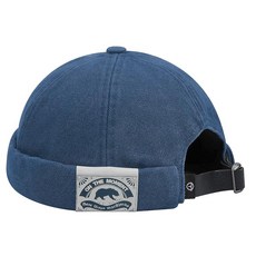 Clakllie Docker Hat Brimless Skullcap 롤 커프 레트로 비니 모자 챙 없는 시계 캡 집주인 모자 힙합 댄스 모자 블랙-gd30 단일 사이즈